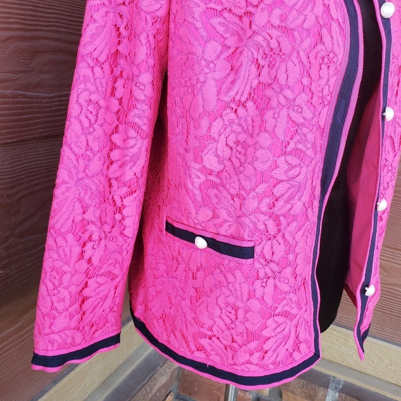 NWT RSVP by Talbots Flower-Filled Corded Lace Jacket Size 10 - Picture 12 of 16